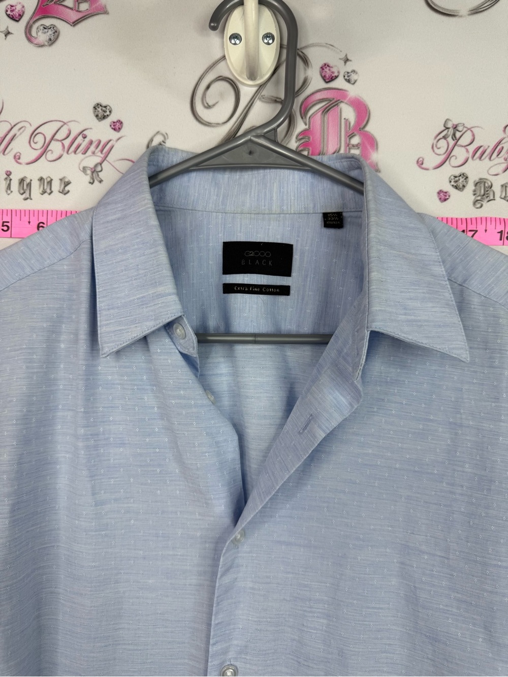 G2000 Men's Light Blue Button-Down Dress Shirt - Classic Fit - Picture 7 of 11